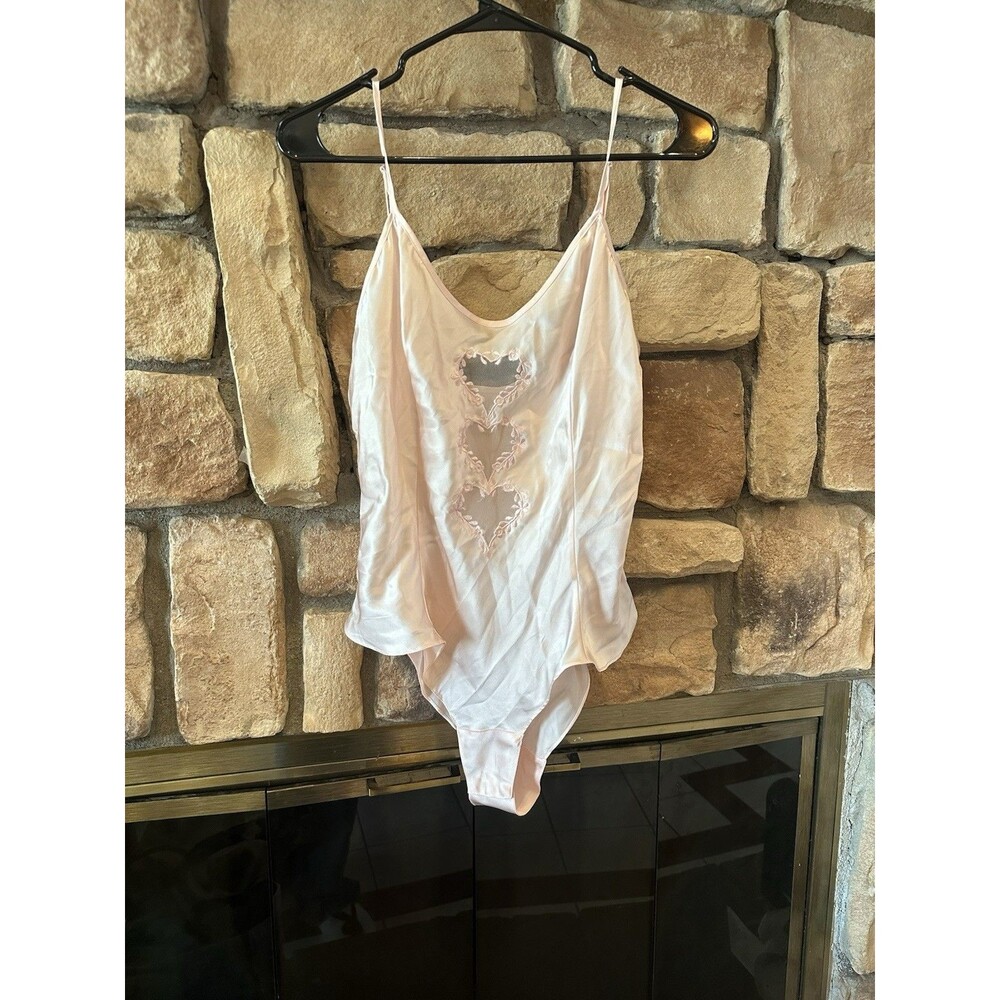 VTG 80s NWT VS SILK GOLD LABEL VICTORIAS SECRET M BODYSUIT TEDDY LINGERIE LACE